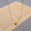 Collar minimalista con un estilo fresco y discreto, colgante sencillo, cuentas únicas de acero de titanio, gargantilla de cadena para clavícula única