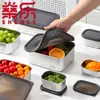 Recipiente de aço inoxidável 304 para cozinhar e armazenar arroz, seguro para micro-ondas, congelamento rápido, trava de frescor, tampa de silicone, caixa selada para conservação de frescor