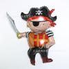 Nuevo Globo de Película de Aluminio Pirata Transfronterizo Fiesta Temática de Halloween Barco Pirata Calavera Globo de Papel de Aluminio Diseño Decorativo