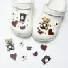 Acessórios de decoração de sapatos DIY para Crocs, fivelas decorativas fofas de pelúcia 3D de desenhos animados, leão e gato do zoológico para a superfície do sapato