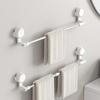 Estante para Toallas con Ventosa para Baño, Extensible, Sin Taladro, Barra para Toallas Giratoria, Estante para Guardar Toallas en el Inodoro