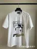 Erd Melancólico Rico Segunda Generación Estampado de Letras Viejo Holgado Retro Vintage Camiseta de Manga Corta para Hombre y Mujer Tendencia Verano
