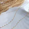 Relleno de Oro de 14K Cristal de Color Duradero Piedra Preciosa Banda Biselada Colgante Hecho a Mano DIY Patrón de Jade Alambre de Envoltura Hueca Material