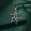 Montura de Colgante Minimalista Ajustable Chapada en Cobre Puro para Mujer, Adecuada para Incrustar Colgantes de Cera de Abeja, Jade y Forma Irregular de Buda, Montura de Plata