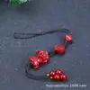 Cadena para Teléfono Móvil Cadena de Llaves Arena Dorada Púrpura Mineral Crudo Cinabrio de Alto Contenido Colgante para Bolsos Colgante Cordón para Teléfono Móvil con Cuentas Venta al por Mayor