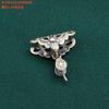 Platillo volador de plata esterlina S925, accesorios de cuentas de flores pequeñas, estilo retro antiguo, tubo redondo, accesorios para camisetas de danza del león, materiales hechos a mano para bricolaje