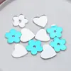 Accesorios de verano frescos diseño de espejo de resina parche de flor de amor material para accesorios para el cabello DIY funda de teléfono