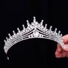 Tocado de novia estilo coreano, corona de princesa para 18 cumpleaños, con brillantes diamantes de imitación, estilo vintage con orejas de trigo, corona sencilla estilo Mori.