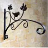 Soporte de Rack para Balcón Montado en Pared Gancho Pastoral de Hierro Forjado Cesta Colgante Linterna de Exterior Colgar Orquídea
