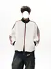 Sudadera con Capucha Estilo Americano Bloques de Color Tres Rayas Cuello Alto para Hombres y Mujeres Otoño Tendencia Marca Estilo Universitario Ropa Deportiva Holgada Versátil Chaqueta
