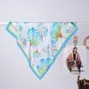 Nuevo Pañuelo de Seda con Estampado de Lunares Irregulares Artísticos para Mujer, Versátil para Estilizar, Accesorios para el Cabello y Chal