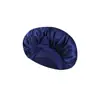 Gorro de satén personalizado transfronterizo para dormir, sombrero de invierno de una sola capa de ala ancha para mujer, sombrero de punto de color sólido de tela de satén para el posparto con parte superior redonda