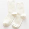 Calcetines de Algodón de Color Sólido de Doble Aguja para Otoño e Invierno, Calcetines Apilados, Calcetines de Media Caña para Mujer, Calcetines Largos de Rayas Verticales Zhuji al por Mayor, Versátil Estilo Japonés