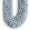 Tiras Grandes de Piel Sintética de Zorro 12 cm, Tiras Grandes de Felpa para Capa con Capucha, Puños de Capa, Tiras de Felpa Blancas, Tiras de Borde para Hanfu