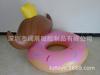 Anillo de natación inflable para adultos de 140 cm con barba, color rosa, con respaldo de barba