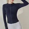 Chamarra larga de manga larga para mujer, corte ajustado, para Pilates y yoga, adecuada para otoño e invierno, ideal para correr, ciclismo, actividades al aire libre y fitness, con efecto adelgazante