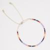 Pulsera Ajustable de Cuentas de Mijo Coloridas para Mujer, Verano, Estilo Bohemio Simple, Arcoíris Degradado, Diseño Nicho, Joyería para Mano