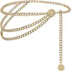 Nuevo cinturón cruzado para mujer, elegante y con estilo, estilo vintage con cadena decorativa metálica tallada, accesorio para mujer en stock