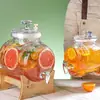 Botella de vidrio para licor infusionado con grifo, barril de cerveza, refrigerador de bebidas de té de frutas, jarra de agua fría, popular contenedor de cola para jugo