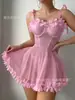 Comercio Electrónico Transfronterizo Amazon 2026 Nuevo Sexy Camisón Malla Tirantes Vestido Mujeres Fábrica Venta al por Mayor