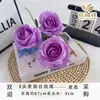 Flores Artificiais de Seda 3 Cabeças Série Rosa Alice Decoração de Casamento Casa Decoração de Corredor Salão de Casamento Atacado Transfronteiriço