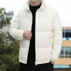 Ventas Directas de FábricaChaqueta Acolchada Chaqueta Casual de Algodón Ropa de Abrigo Cuello Alto Ropa de Algodón Pareja Invierno Nuevo Estilo Marca de Moda para Hombre