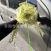 Nuevo 6.4cm gasa de nieve a través de flor grande dorada a mano flor flor empaque de regalo decoración de coche de boda flor 70#