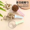 Cuchara medidora multifuncional para comida de gato súperventas transfronteriza con báscula, cuchara para comida de perro, cuchara para comida de mascota con clip, cuchara de comida transparente visible