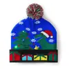 Chapéus de Natal de Tricô para Adultos e Crianças, Chapéus de Tricô Coloridos que Brilham, Venda por Atacado de Família de Natal 2026