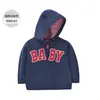 Casaco infantil pequeno com zíper para primavera e outono no atacado, fofo estilo coreano, com capuz de animal de desenho animado, suéter para bebê e criança