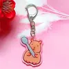 Llavero de Cobaya de Dibujos Animados Capibara Lindo Acrílico Doble Cara Llavero Accesorio para Bolso Colgante Pequeño Venta al Por Mayor