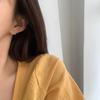 Pendientes colgantes traseros de estilo simple con dos usos para mujer, temperamento japonés y coreano, pequeños y modernos pendientes de una sola palabra para estudiantes.