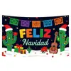2025 Nuevo Fondo de Tela Banner de Navidad Decoraciones para Fiestas Festivas Banner Decoración Escena Fabricante Suministro