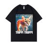 Camiseta Meme Divertida Brainrot Italiano Brr Brr Patapim Tralaler