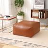 Taburete de Almacenamiento Cuero PU Futón Hogar Piso Dormitorio Tatami Bolsa Ropa Vieja Perezoso Taburete Cambia Zapatos Estilo Americano Cambio de Estación