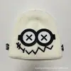 Versión Coreana del Nuevo Gorro de Lana Divertido y Lindo de Robot con Fallos para Mujer Otoño e Invierno Gorro de Punto Cálido Gorro de Lana para Estudiante