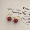 Aretes Festivos Rojos, Aretes de Perlas de Lujo Ligero y Alta Gama, Estilo Caliente de Año Nuevo, Joyería de Oreja Trendy al por Mayor del Año del Zodíaco