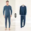 Ropa interior térmica para hombre jiahoude forro de lana de oveja sin costuras base de seda top de invierno ropa de otoño traje de pantalones largos