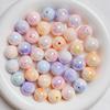 Chapado luminoso uv dos colores cuentas Mabey crema cuentas pintadas a mano cuentas acrílicas diy cuentas sueltas pulsera accesorios cadena para teléfono móvil