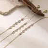 Aogou Verão Novo Simples Versátil Galvanoplastia Zircônia Incrustada Coração Pulseira de Aço Inoxidável Joia de Mão de Nicho Feminina