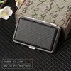 Estojo para Cigarros para 20 Cigarros, Caixa de Cigarros Portátil Masculina de Couro e Metal Anti-Pressão à Prova de Umidade, Presente Personalizado, Porta-Cigarros com Abertura Dupla