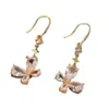 Nuevo Producto 2026, Lujo Ligero, Gama Alta, Pendientes de Borla de Mariposa con Circonita Ultra Brillante para Mujer, Pendientes Exquisitos, Modernos, Dulces y Versátiles