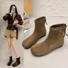 Botines de Tobillo con Cremallera y Dedos Separados Estilo Coreano para Mujer 2026 Otoño Nuevos Cómodos Versátiles Moda Botines Planos