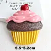 Tamanho Grande Brinquedo de Comida Pintado Bolo de Sorvete Gel de Creme DIY Capa de Celular Adesivo de Geladeira Fivela de Sapato Acessórios de Cabelo