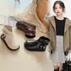 Outono 2025 Novas Botas Martin Femininas Moda Simples Laço Botas Princesa Moda Meninas Botas Baixas Tendência