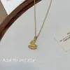 Novo Colar de Cavalo de Madeira Dourado Estilo Chinês Outono e Inverno Novo Vintage Exquisito Moda High-End Ano do Cavalo do Zodíaco Corrente para Clavícula