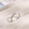 Anillo de Aleación de Seis Garras con Diamante Simulado para Mujer, Estilo de Pareja Simple y a la Moda, Zircón, Propuesta de Matrimonio, Boda, Anillo Abierto, Venta al por Mayor, Par de Anillos
