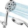 Cabezal de Ducha Presurizado Mejorador de Belleza Filtrado Estilo Americano Transfronterizo, Cabezal de Ducha de Mano Presurizado 8+1 Funciones con Pistola de Pulverización para Comercio Exterior