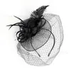 Festival Transfronterizo Europeo y Americano de Carreras de Caballos Tocado Retro de Plumas para Novia Malla de Moda para el Cabello Accesorios para el Cabello Suministro Mayorista de Amazon
