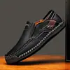 Zapatos de Hombre cosidos a mano para Amazon Zapatos Casuales para Conducir Mocasines sin cordones de Cuero para Hombre de corte bajo talla extra